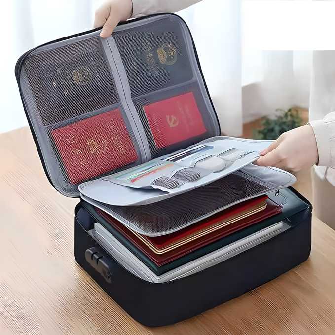 Premium Waterproof Document Storage Travel Bag (Fireproof)